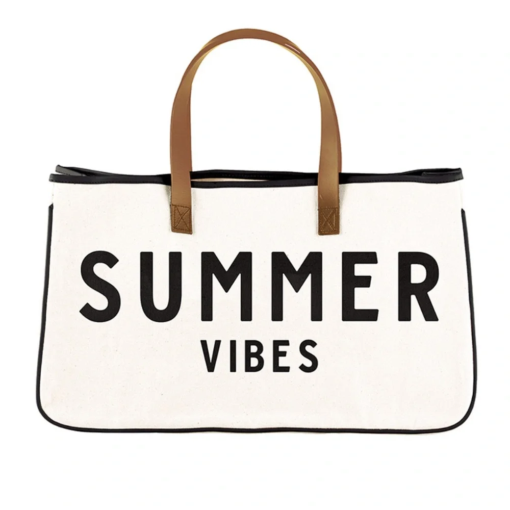 Santa Barbara Design Studio Canvas Tote Summer Vibes Hold Everything New